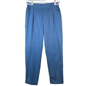 Zara Womens Pants Blue Trafaluc Collection Capris Cropped Elastic Waist XS